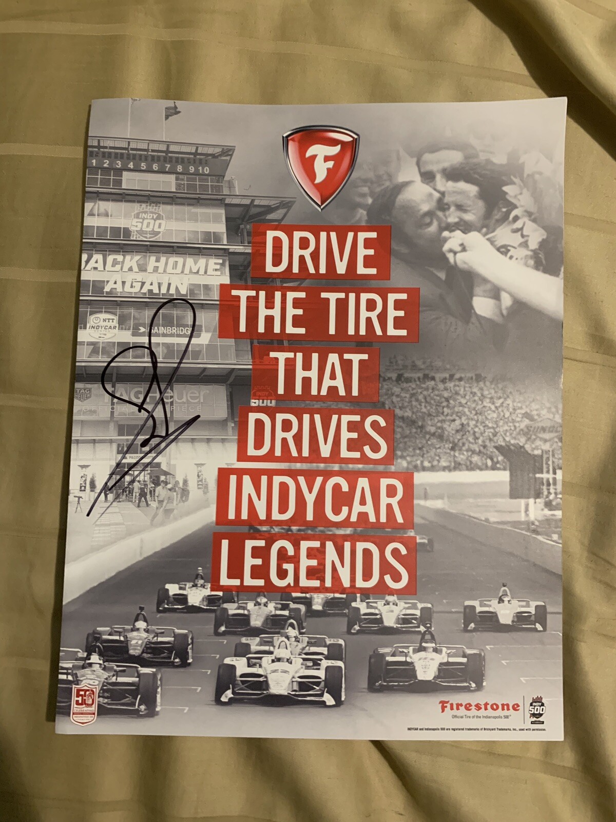 2019 Indy 500 Starting Field Line-up Indianapolis Signed Simon Pagenaud Winner
