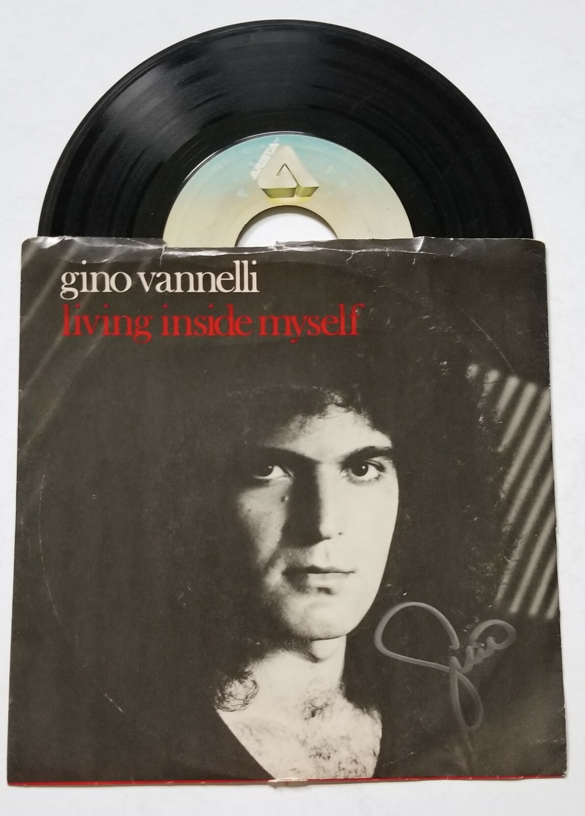 Gino Vannelli REAL hand SIGNED Living Inside Myself 7