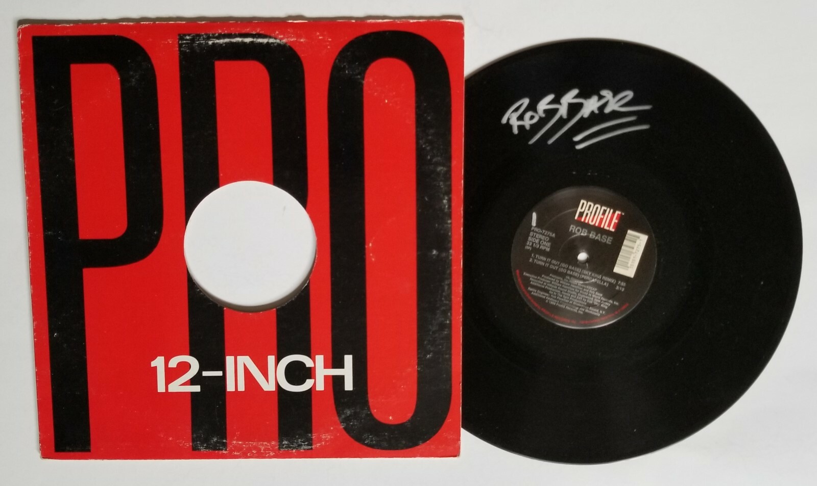 Rob Base REAL hand SIGNED Turn It Out Vinyl Record single #2 COA Autographed

