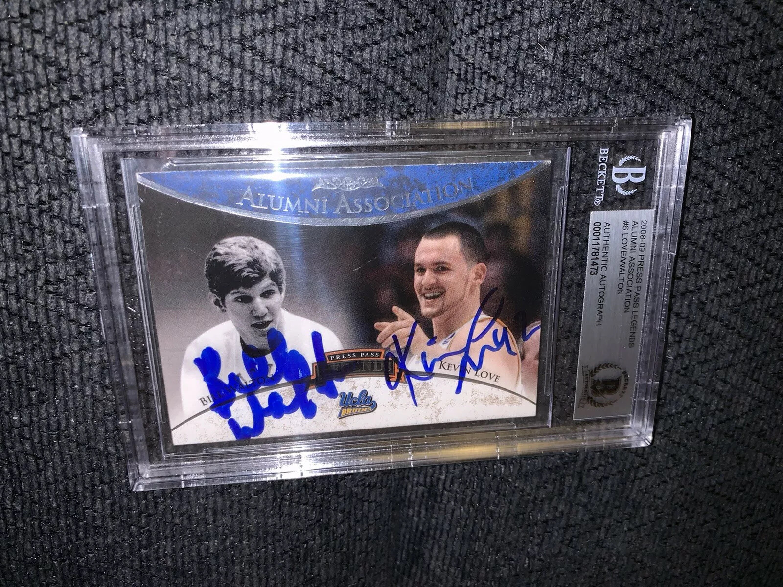 Kevin Love Bill Walton PP Legends #AA8 BAS Beckett Authenticated Card Signed

