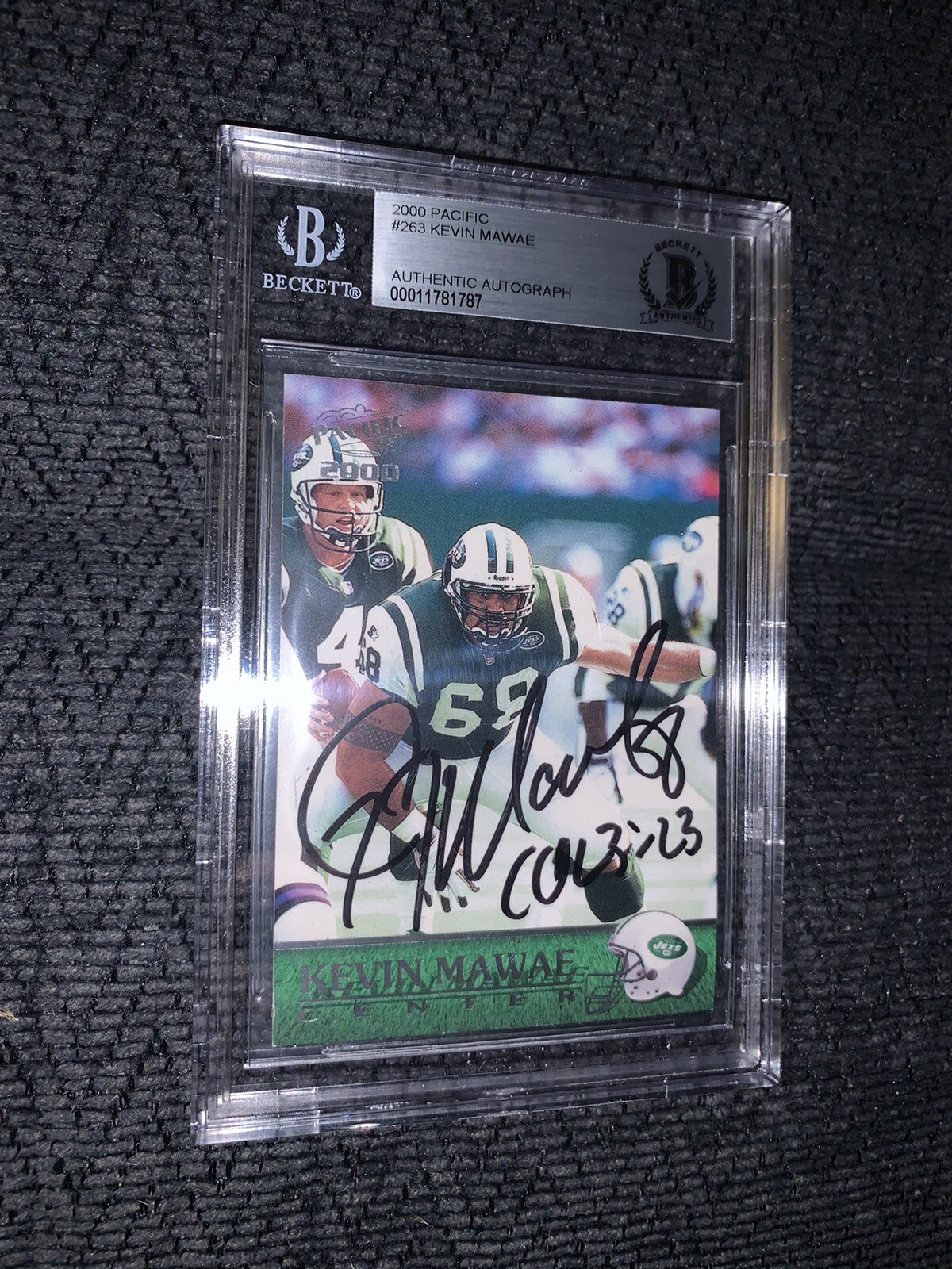 Kevin Mawae Signed 2005 Topps #263 BAS Beckett Card Signed Auto Authenticated
