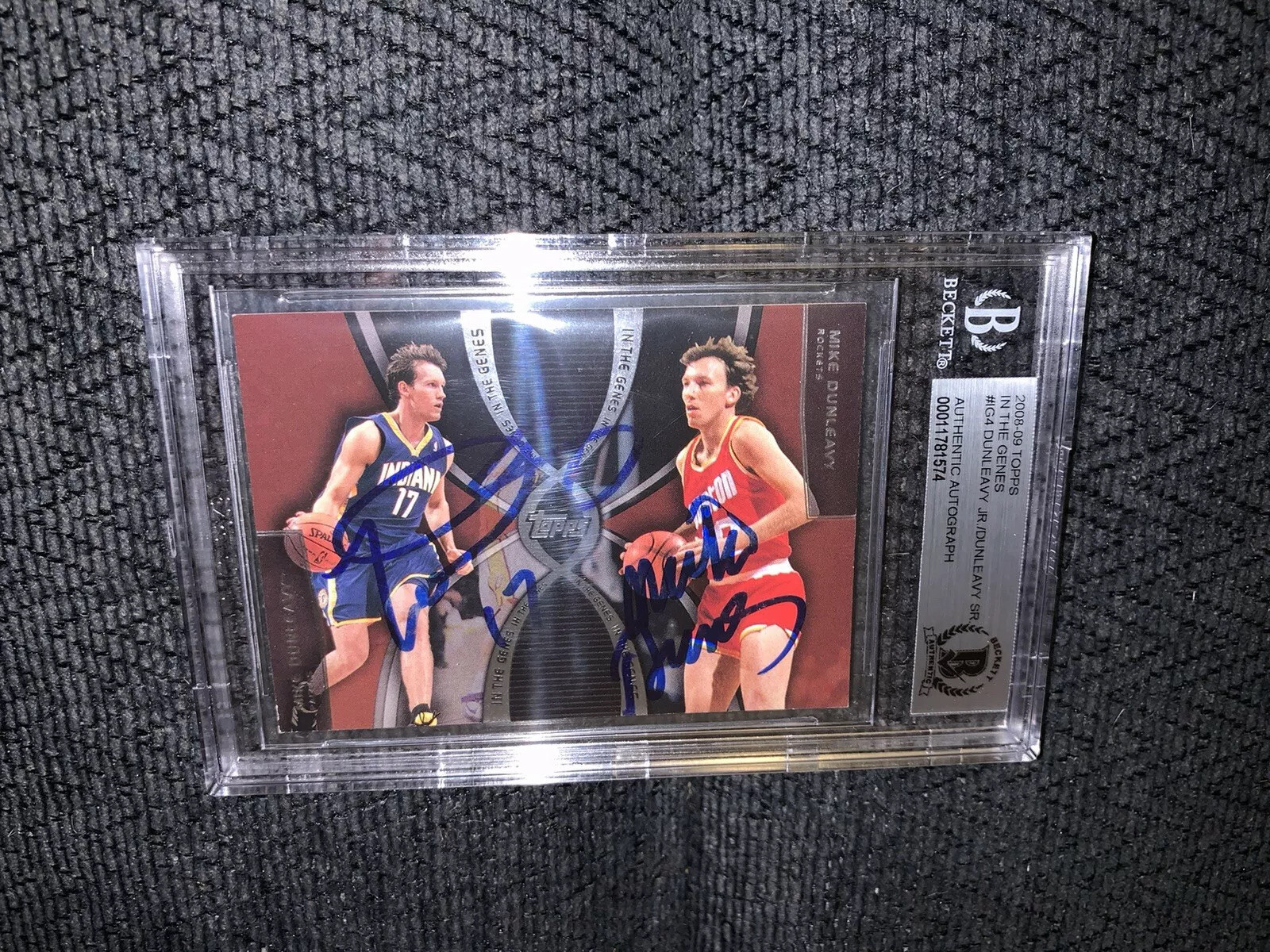 Mike Henry Bibby 08-09 Topps #IG4 BAS Beckett Authenticated Card Signed
