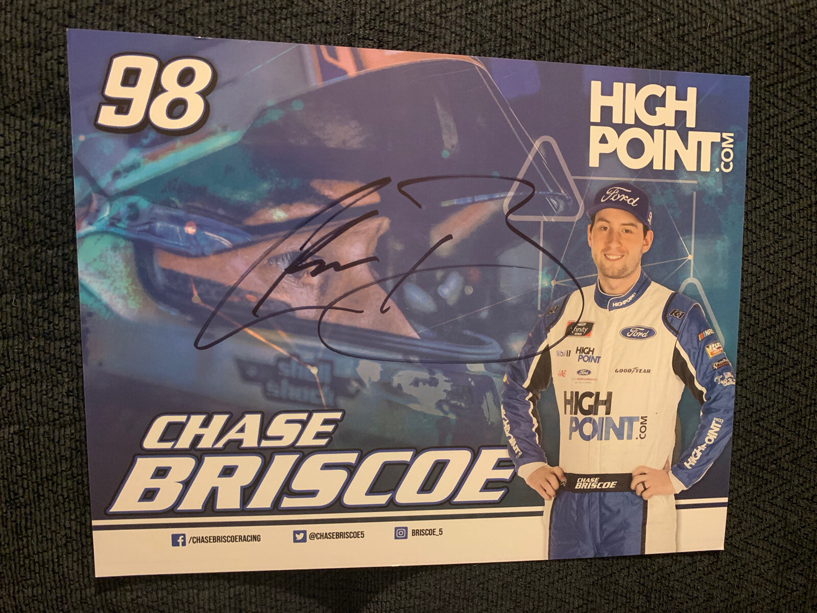 Chase Briscoe Signed Promo Hero Card Nascar Autographed 2020 Xfinity
