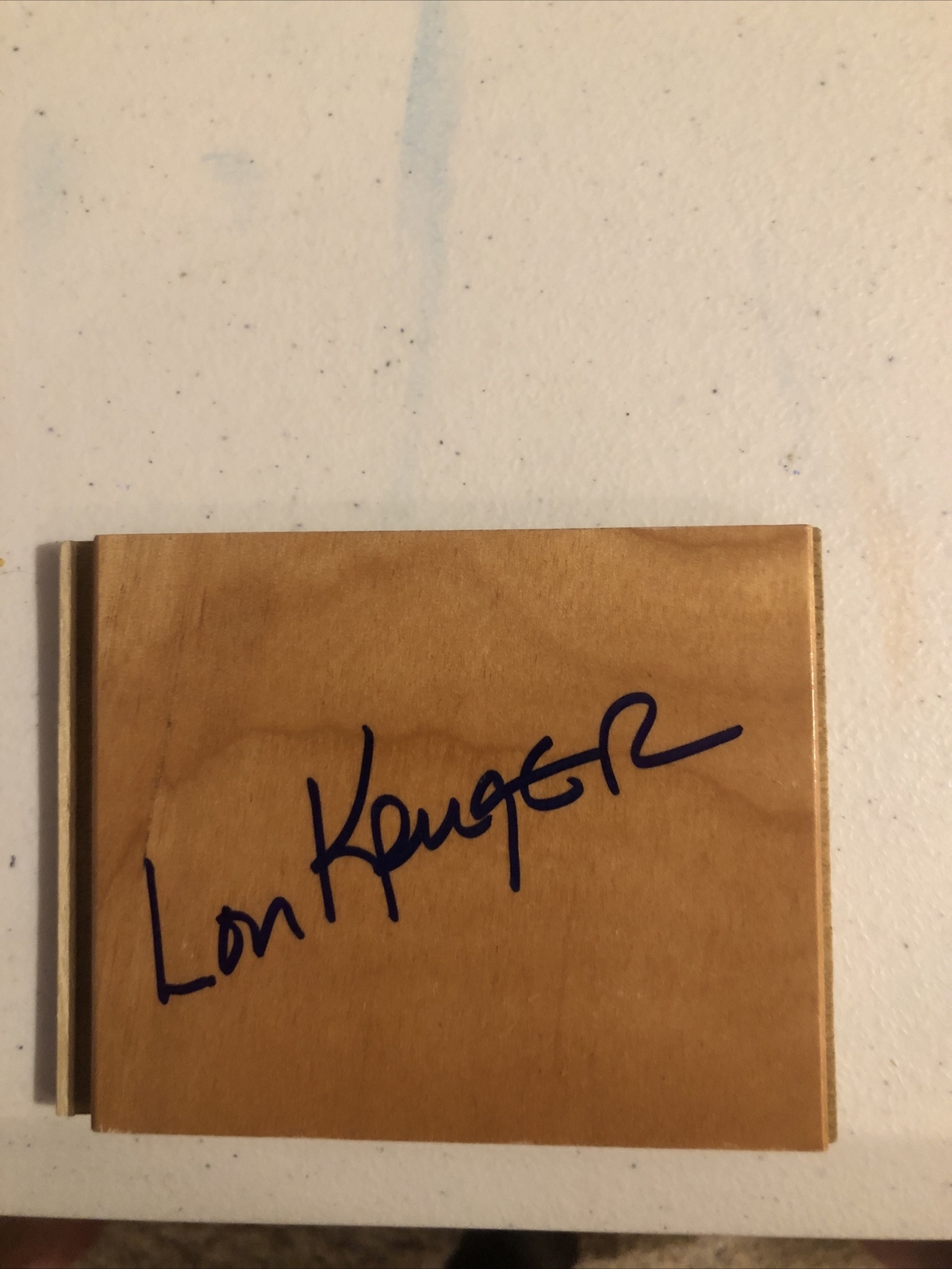 OKLAHOMA SOONERS- LON KRUGER SIGNED AUTOGRAPH FLOOR BOARD COA FLORIDA HAWKS UNLV