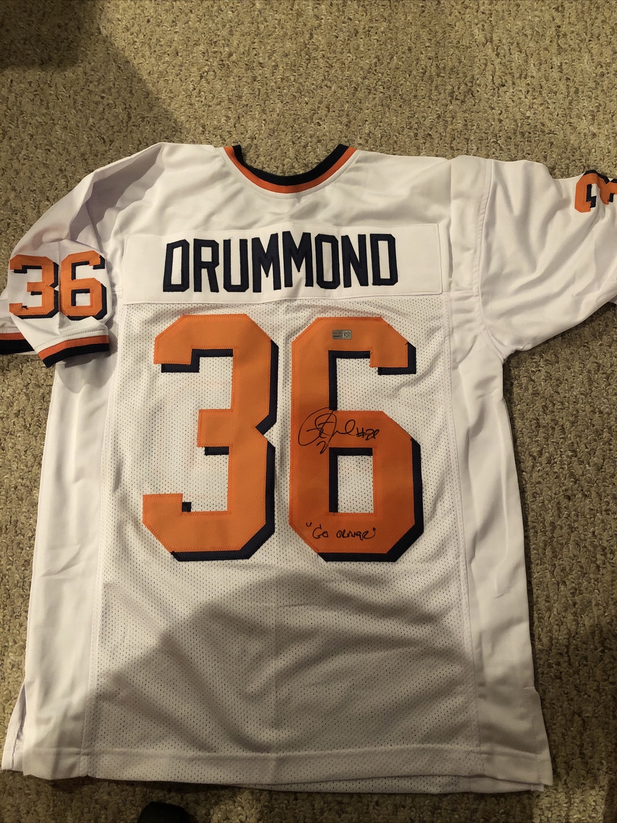 SYRACUSE ORANGE- ROBERT DRUMMOND SIGNED AUTOGRAPH JERSEY TRISTAR COA FOOTBALL COLLECTIBLE MEMORABILIA