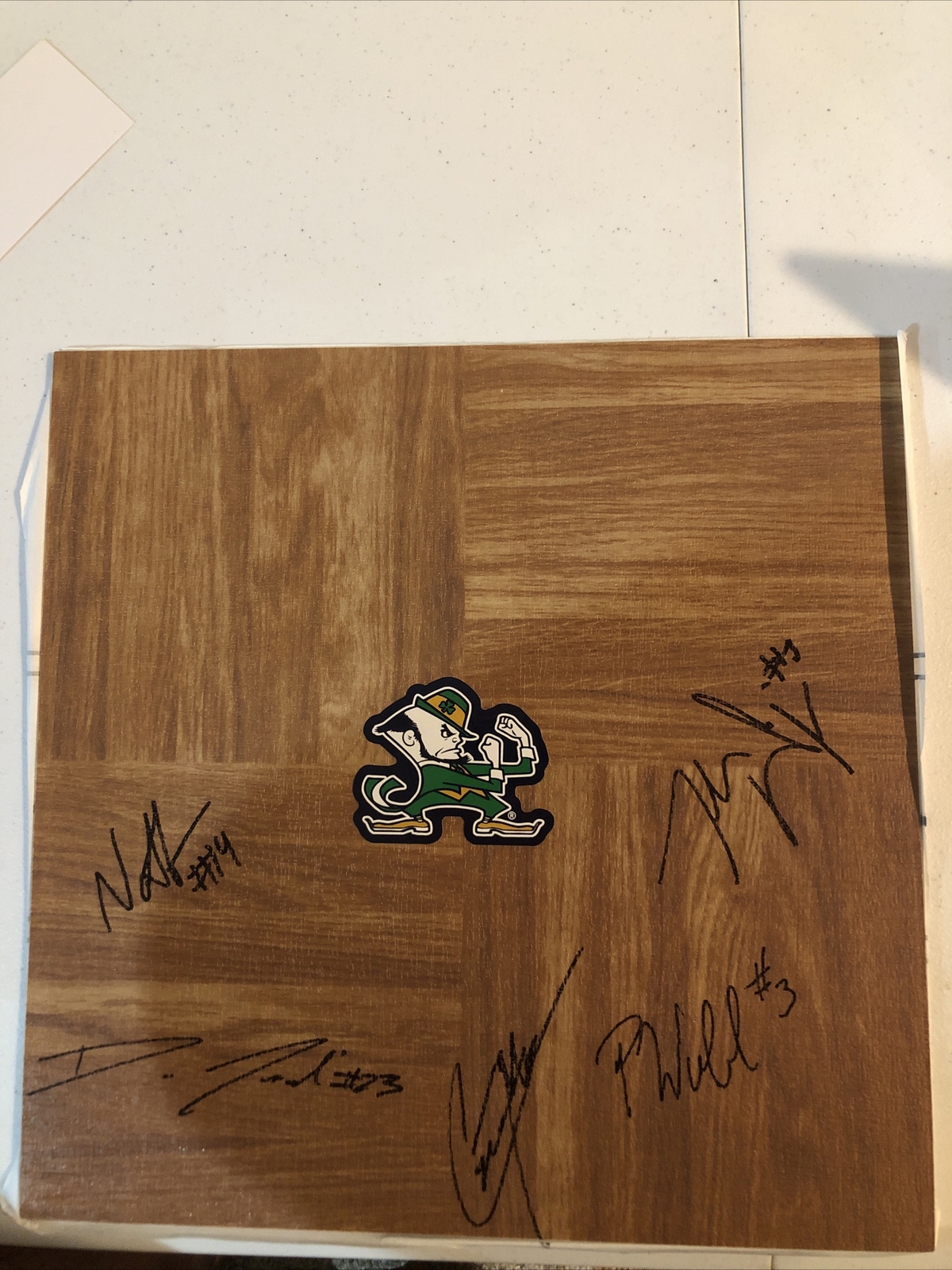 NOTRE DAME FIGHTING IRISH- 2020-21 TEAM SIGNED FLOOR BOARD COA BASKETBALL