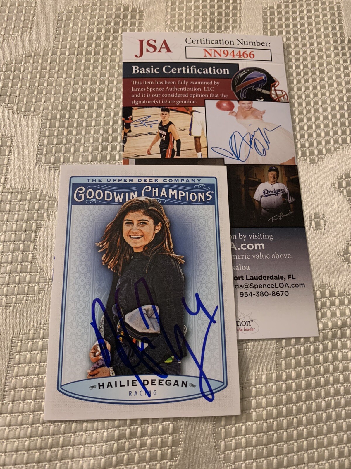 Hailie Deegan Signed Nascar Trading Card Goodwin 2019 JSA Authenticated COA

