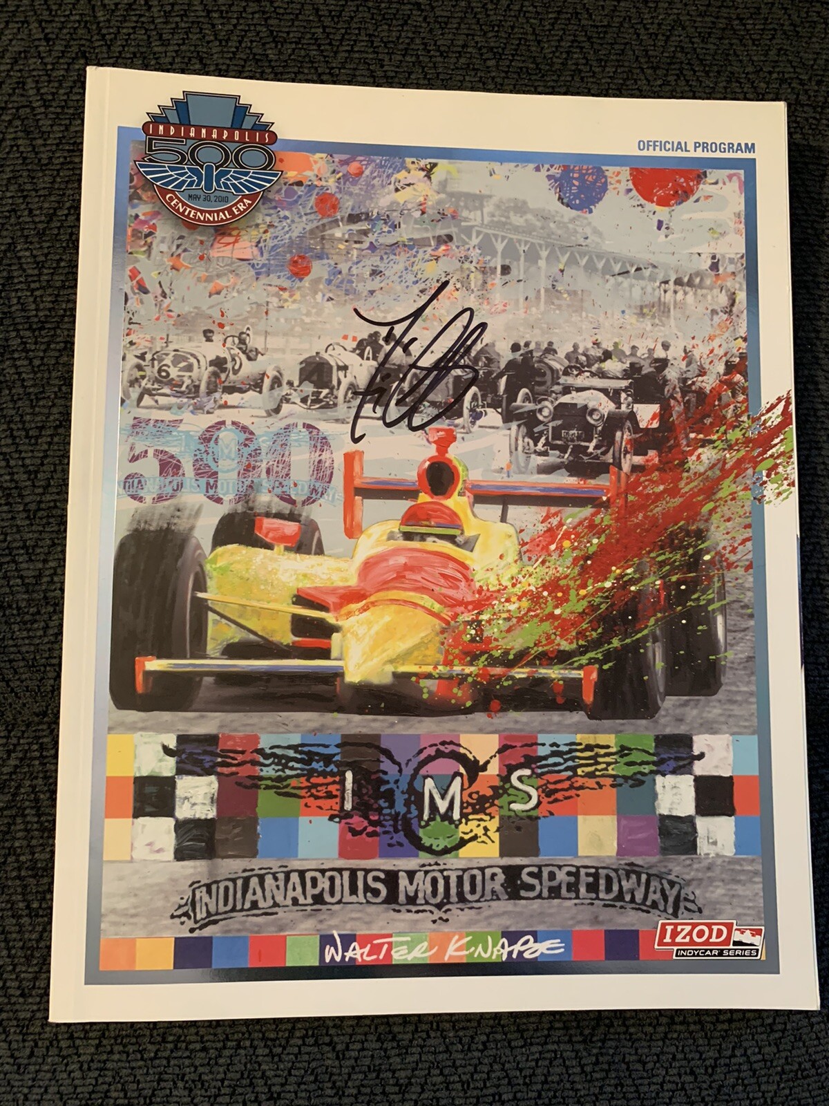 2010 Indy 500 Program Signed By Winner Dario Franchitti Autographed Indianapolis
