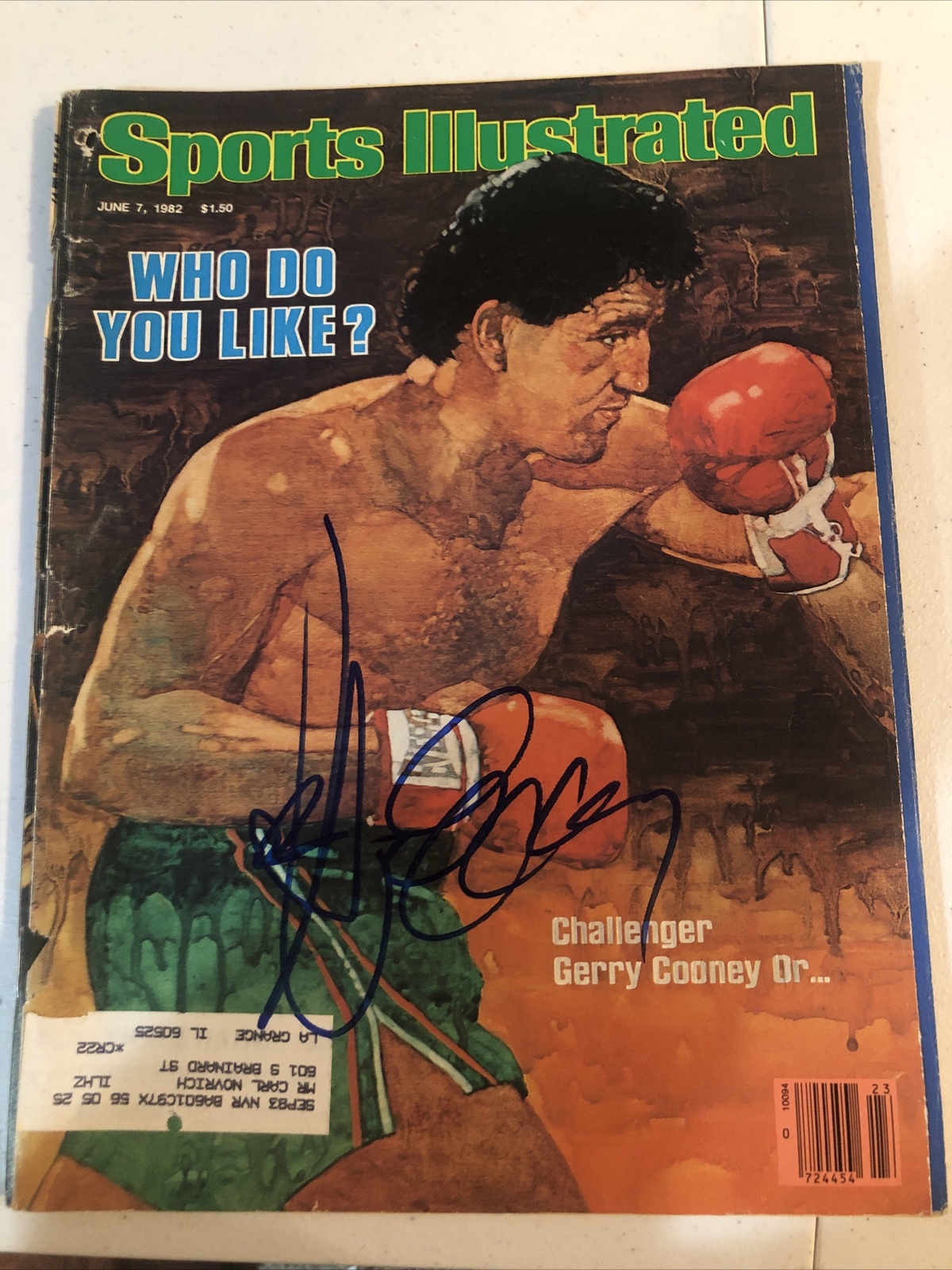GERRY COONEY SIGNED AUTOGRAPH SPORTS ILLUSTRATED MAGAZINE BOXING COA