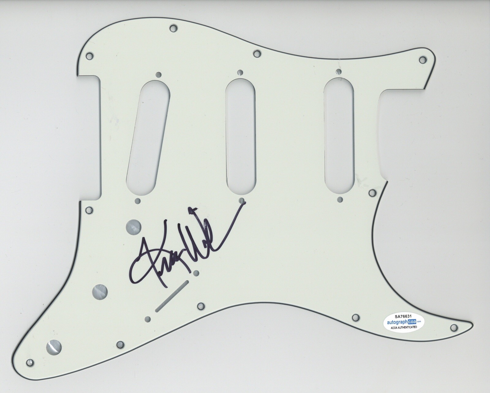 KIM WILSON FABULOUS THUNDERBIRDS SIGNED AUTOGRAPH STRAT GUITAR PICKGUARD ACOA