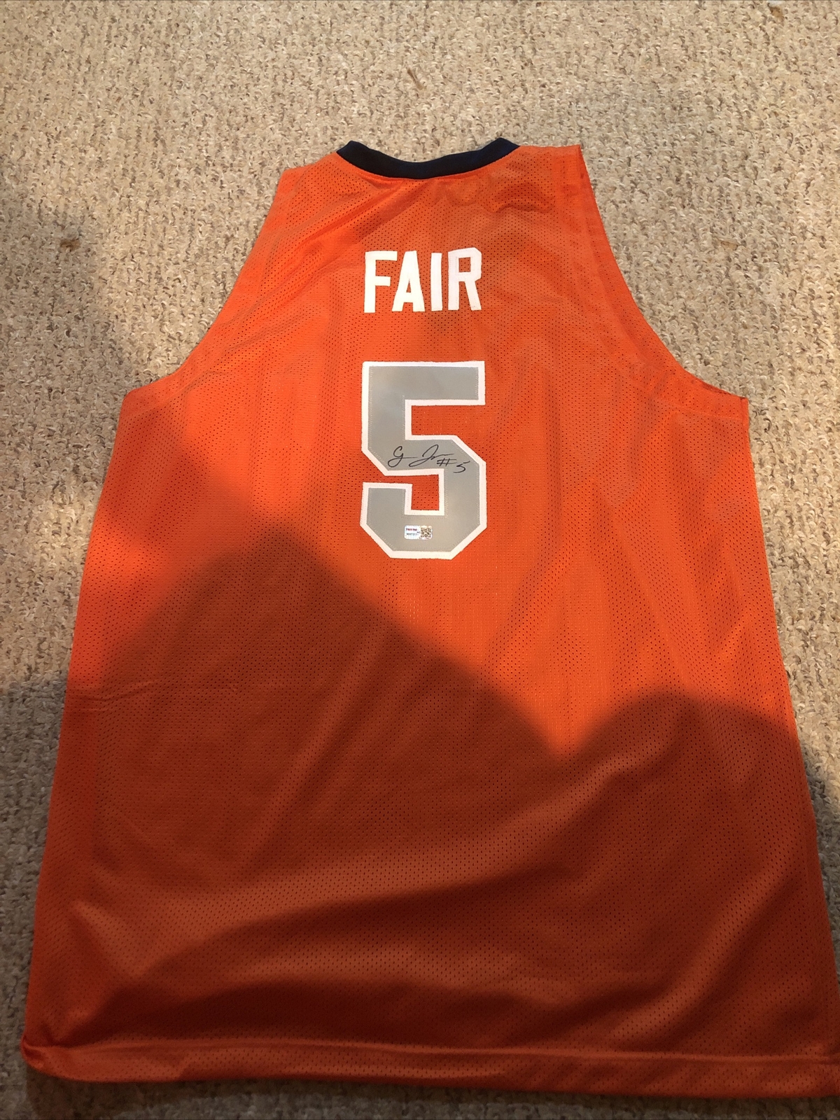 SYRACUSE ORANGE- CJ FAIR SIGNED AUTOGRAPH JERSEY TRISTAR COA ALL AMERICAN CUSE