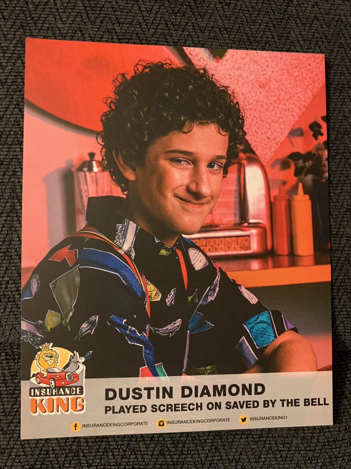 Screech Promo Hero Card Nascar 2021 Josh Blicki Insurance King Saved By The Bell
