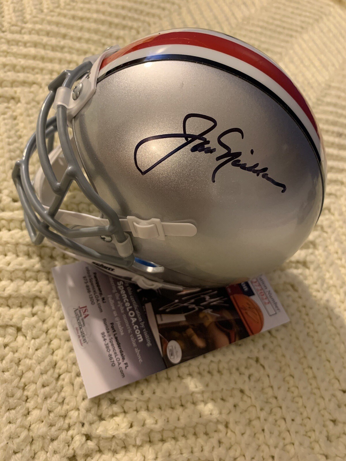 Jack Nicklaus Signed Ohio State Mini Helmet Auto JSA Authentication COA Golf
