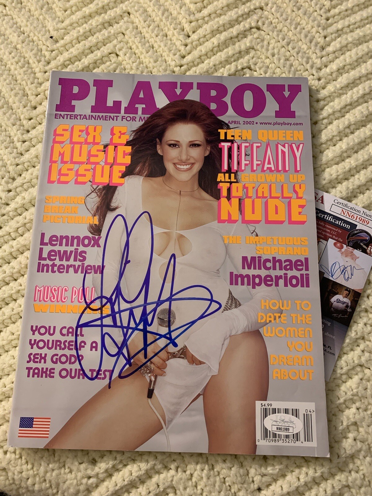 Tiffany Darwish Playboy Magazine Signed JSA Authenticated COA Cover April 2002
