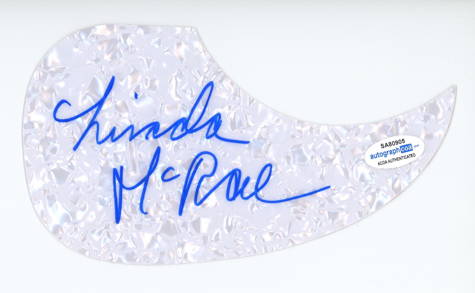 LINDA MCRAE SPIRIT OF THE WEST SIGNED AUTOGRAPH ACOUSTIC PICKGUARD ACOA COA