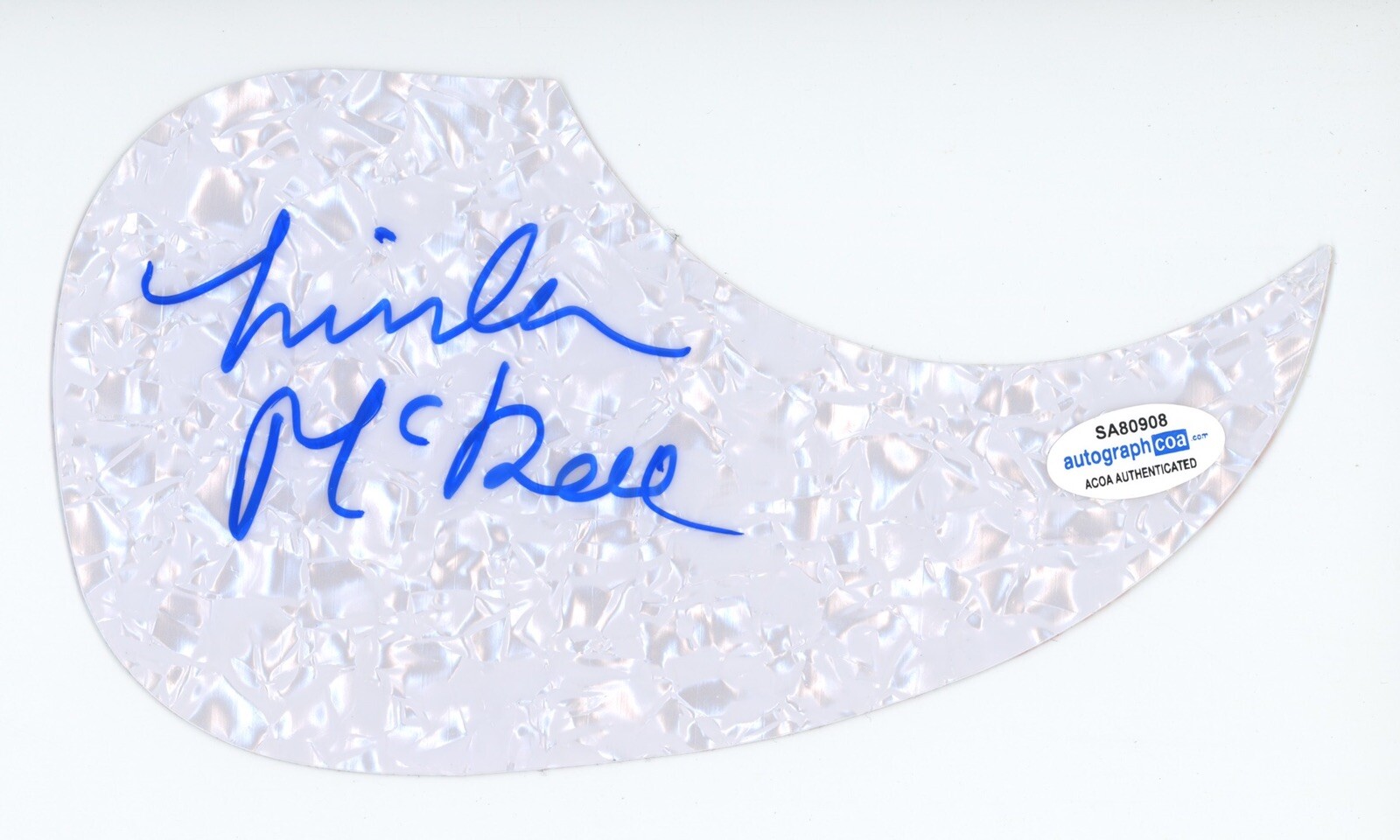 LINDA MCRAE SPIRIT OF THE WEST SIGNED AUTOGRAPH ACOUSTIC PICKGUARD ACOA COA