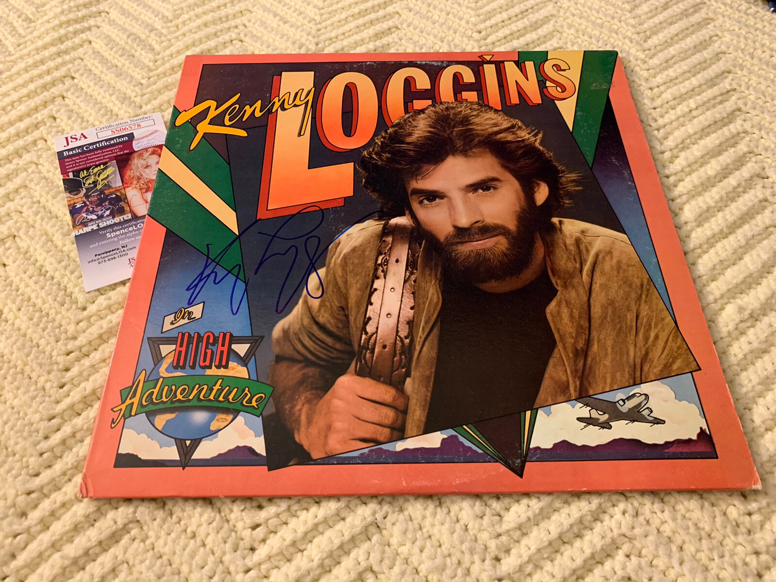 Kenny Loggins SIGNED ALBUM COVER JSA Authentication COA Record High Adventures
