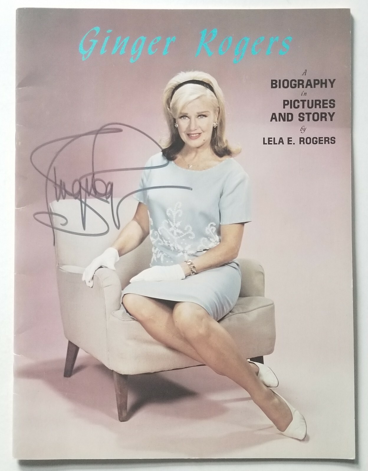 Ginger Rogers REAL hand SIGNED Pictures & Story Program JSA COA Autographed
