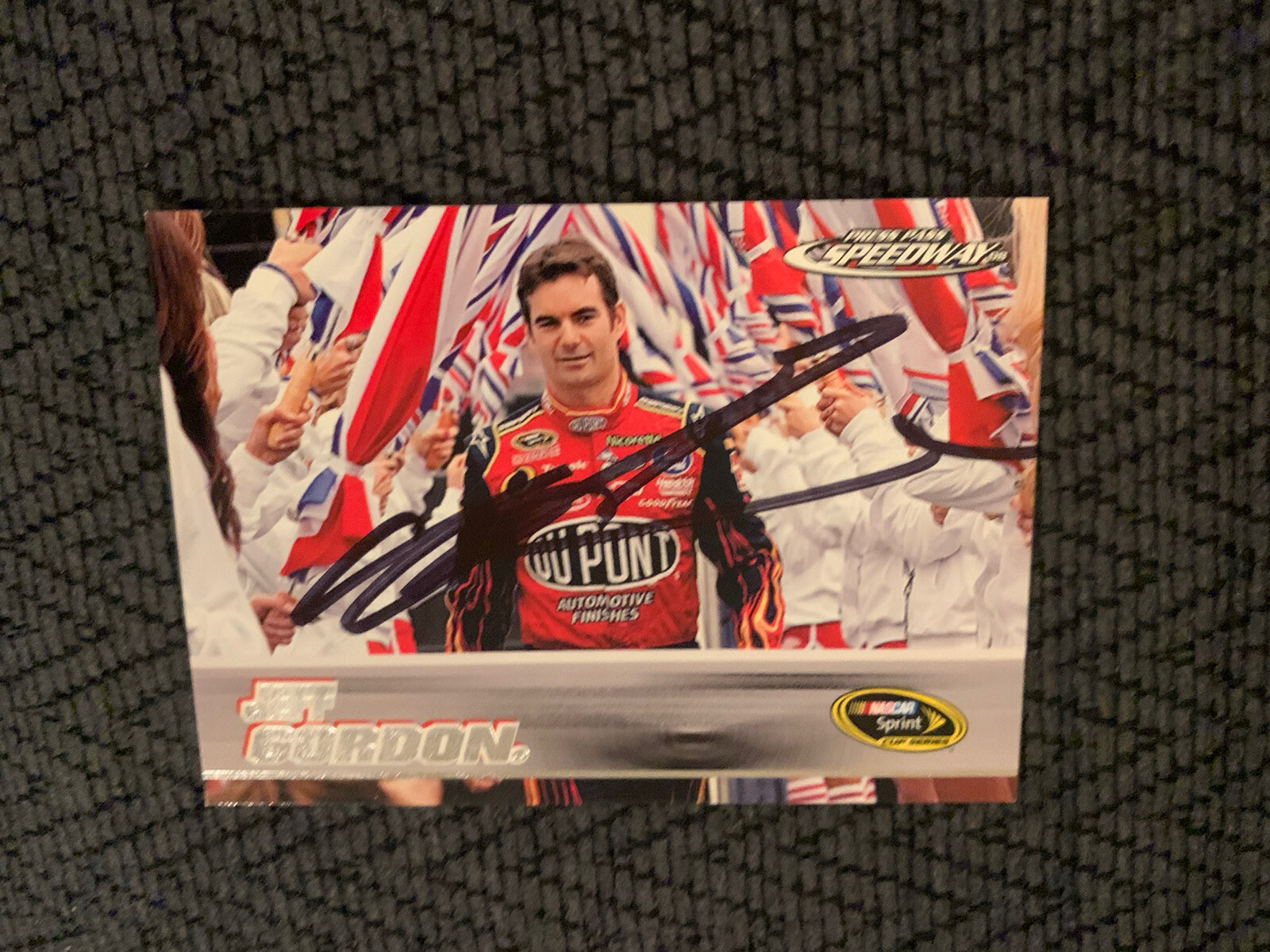 Jeff Gordon Signed Nascar Trading Card Racing Legend Autographed
