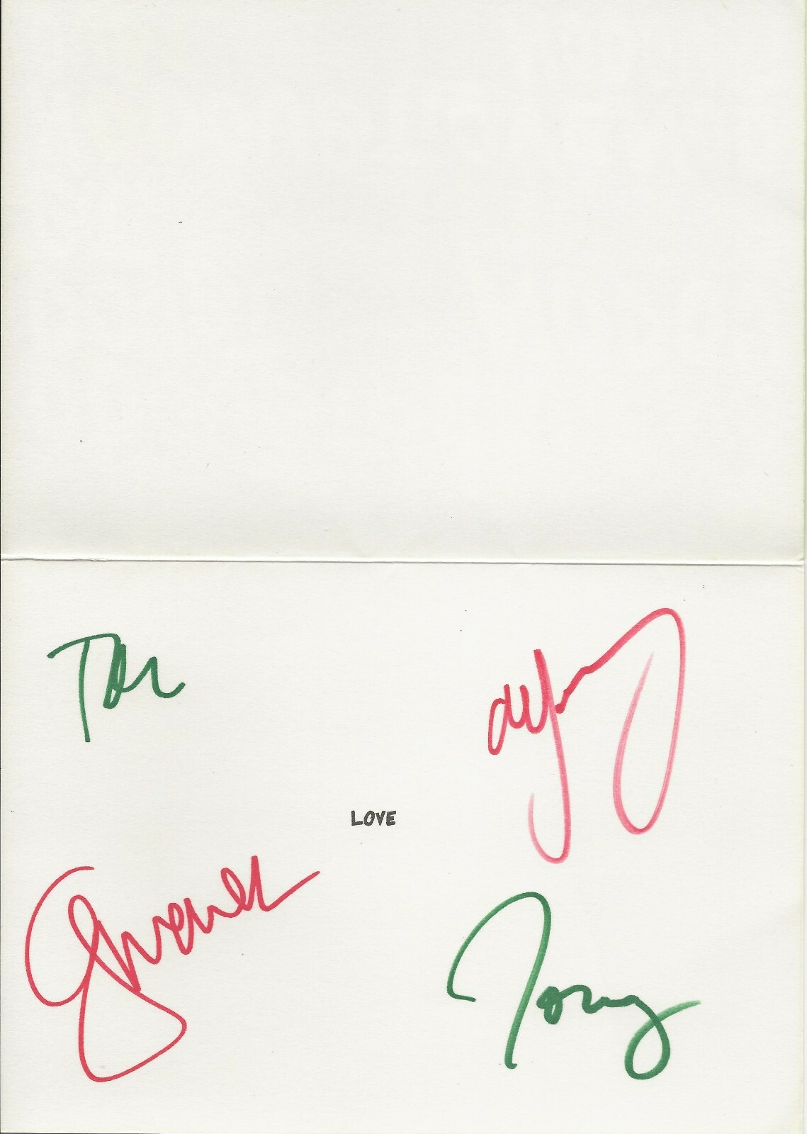 No Doubt REAL SIGNED Vintage Holiday Christmas Card #2 JSA LOA Gwen Stefani +
