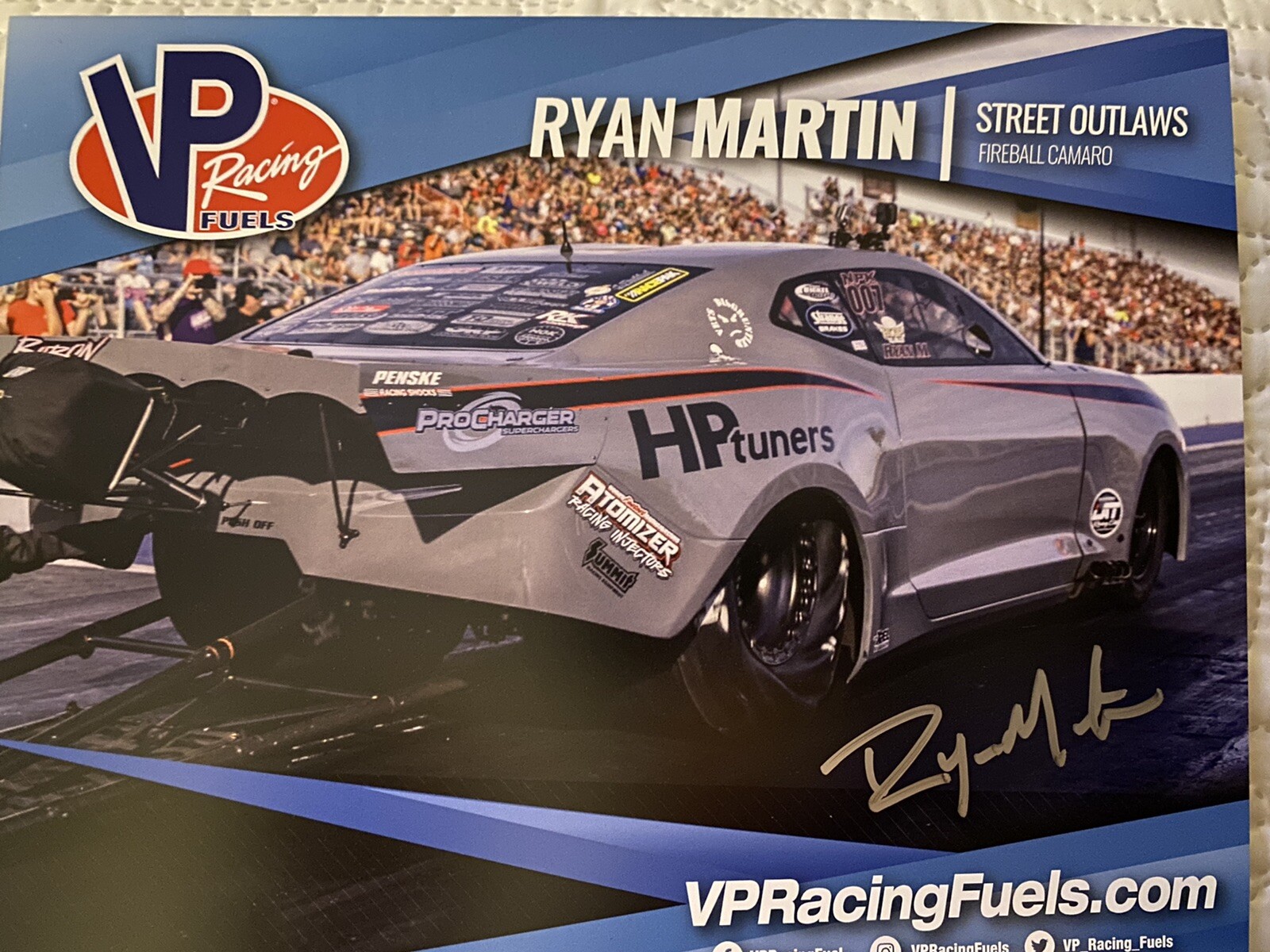 Ryan Martin Signed Street Outlaws Promo Card 2021 PRI
