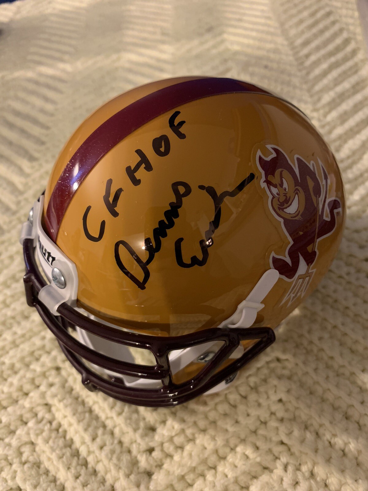 Coach Dennis Erickson Signed Mini Helmet Autographed Arizona State Sun Devils
