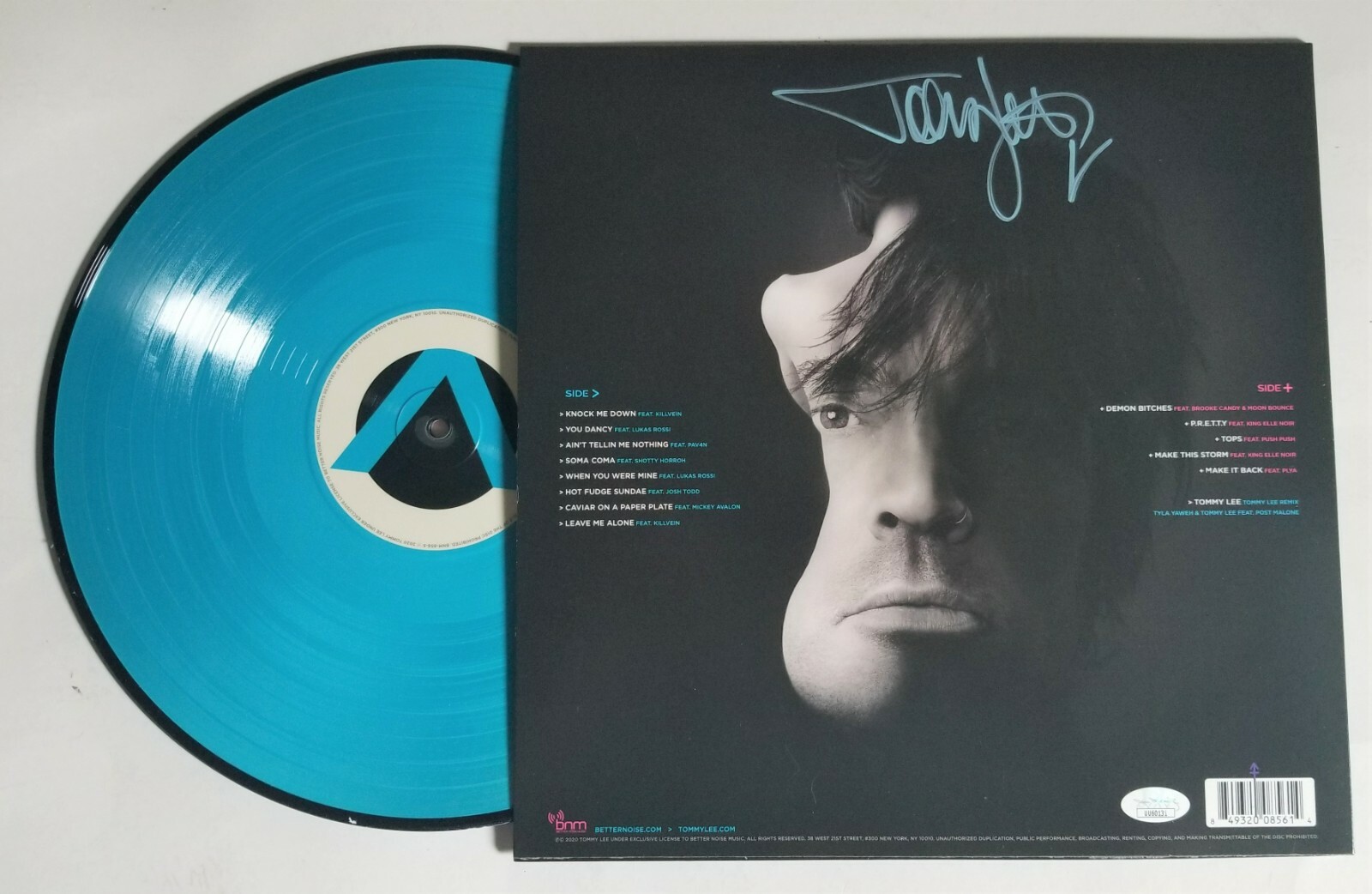 Tommy Lee of Motley Crue REAL SIGNED Andro Vinyl Record #1 JSA COA Autographed
