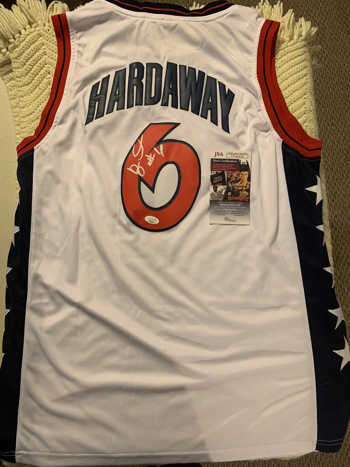 Anfernee Penny Hardaway SIGNED USA Dream Team 2 Jersey JSA Authenticated COA XL
