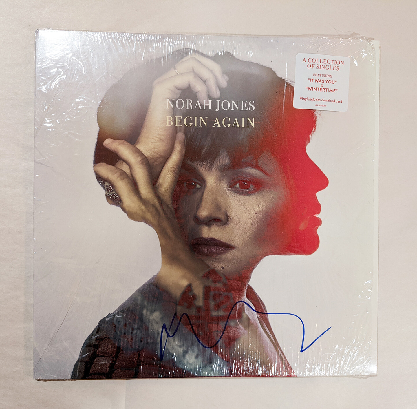 Norah Jones REAL hand SIGNED Begin Again Vinyl Record COA Autographed
