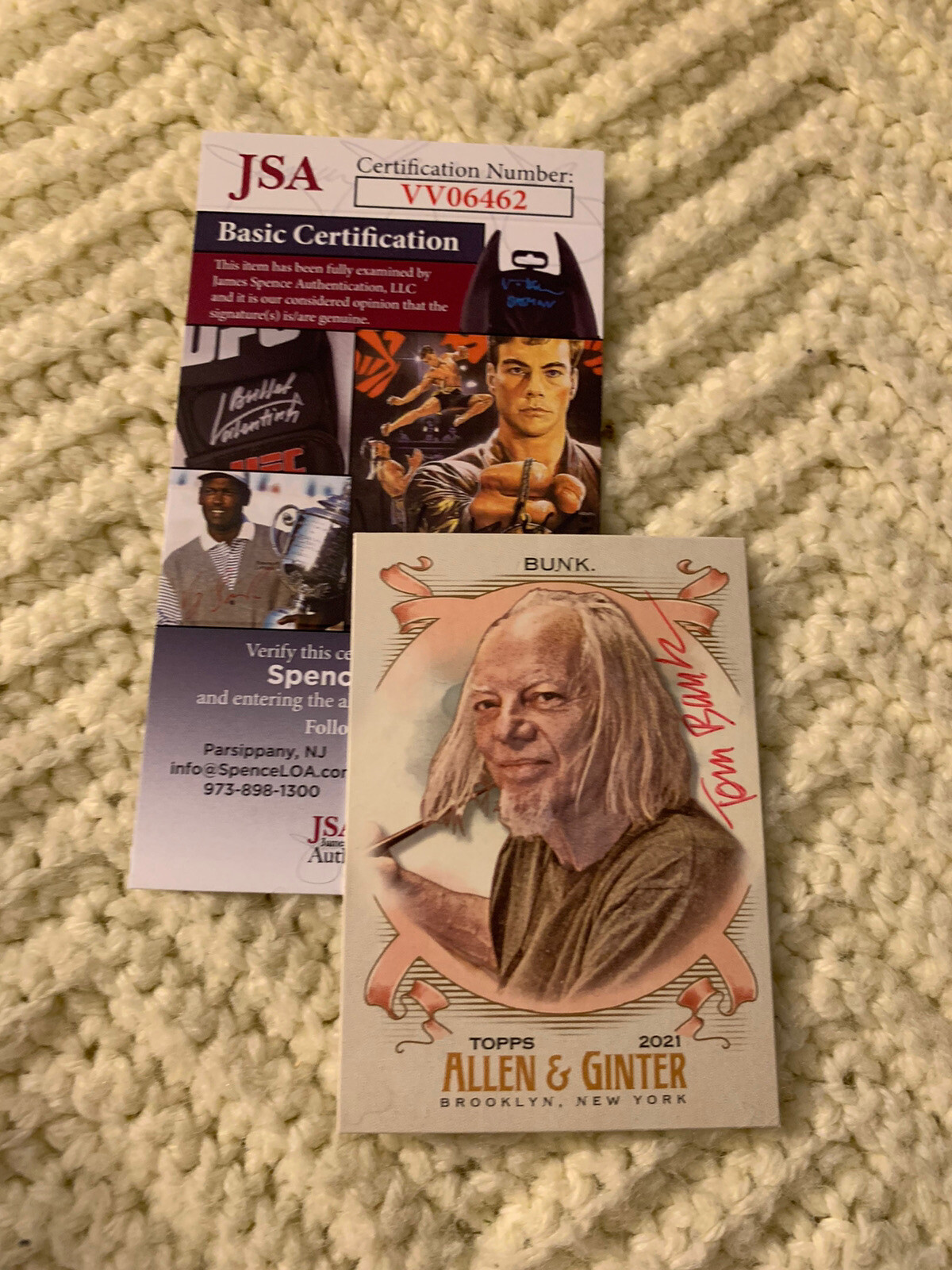 Tom Bunk Signed Trading Card 2021 Allen & Ginter #250 JSA Authenticated COA￼
