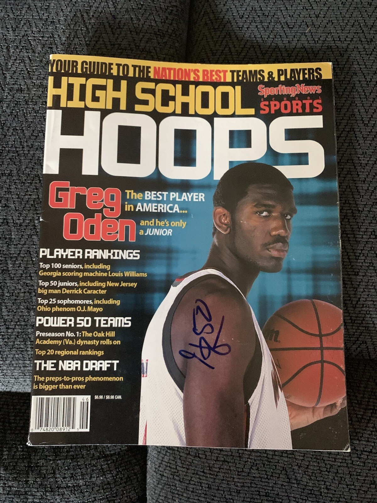 Greg Oden Signed Basketball Magazine Autographed
