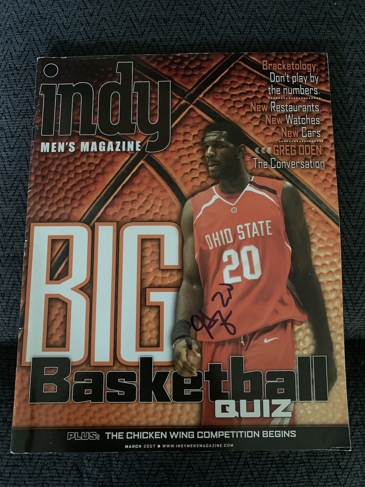 Greg Oden Signed Basketball Magazine Autographed
