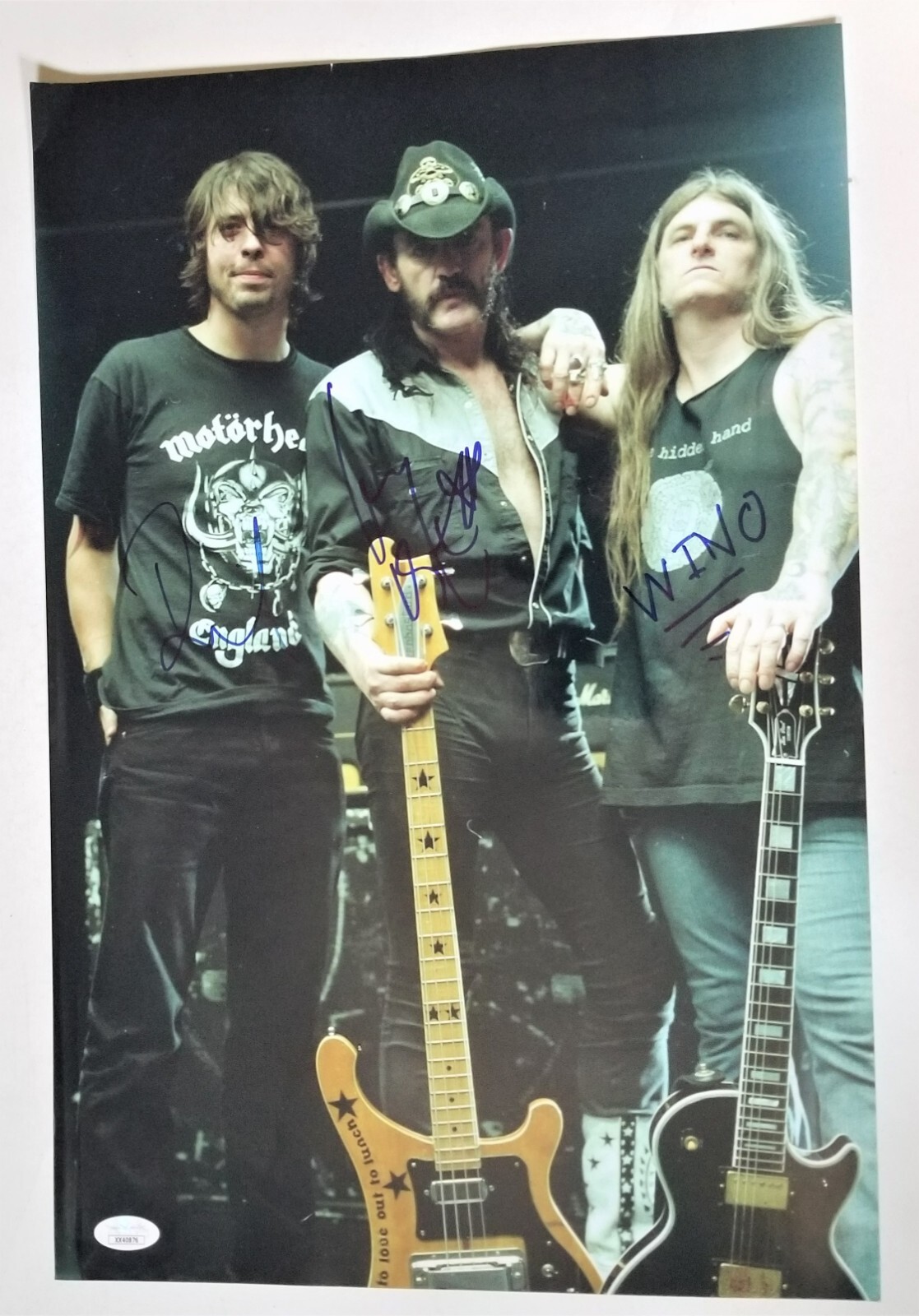 PROBOT band hand SIGNED 12x18 Photo JSA LOA Dave Grohl Lemmy Kilmister Weinrich
