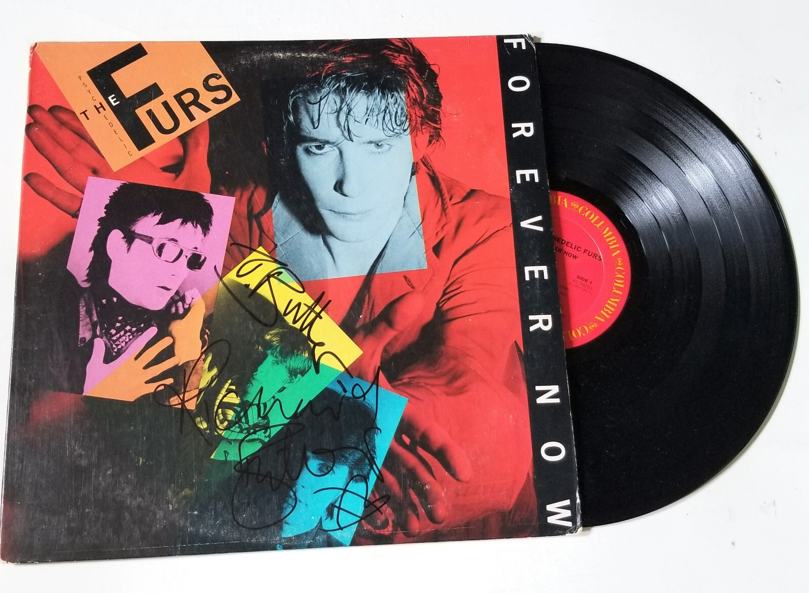 Psychedelic Furs REAL SIGNED Forever Now Vinyl Record JSA COA Rich Tim Butler
