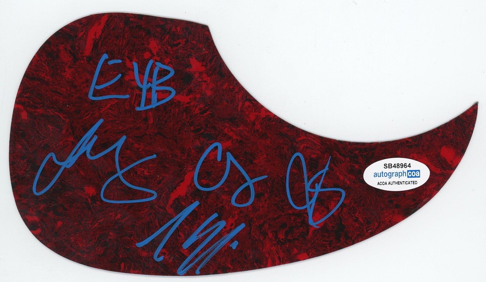 ELI YOUNG BAND SIGNED AUTOGRAPH ACOUSTIC GUITAR PICKGUARD ACOA COA COUNTRY