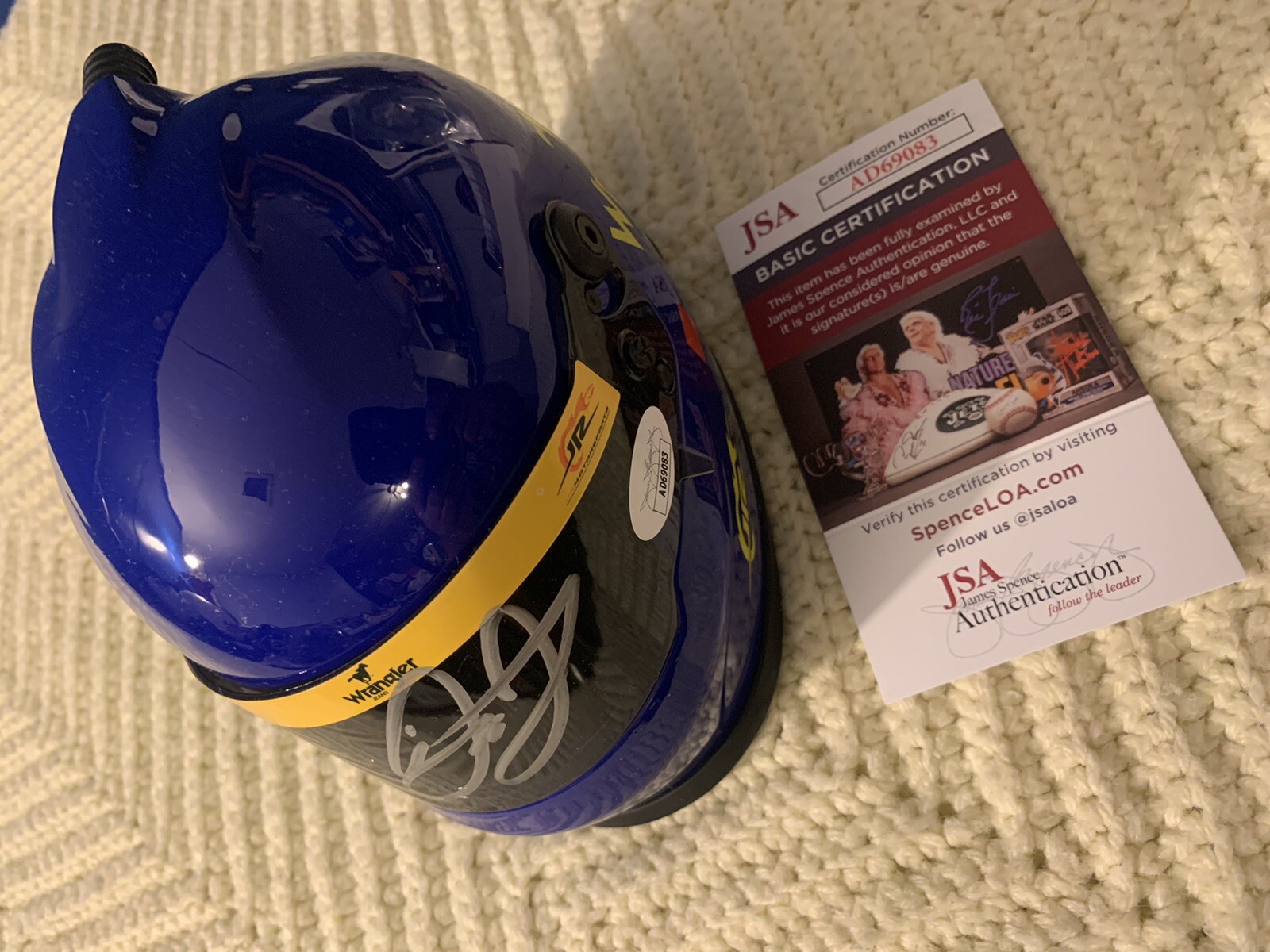 Dale Earnhardt Jr Nascar Signed Mini Helmet Auto 1/2 Scale JSA Authenticated COA
