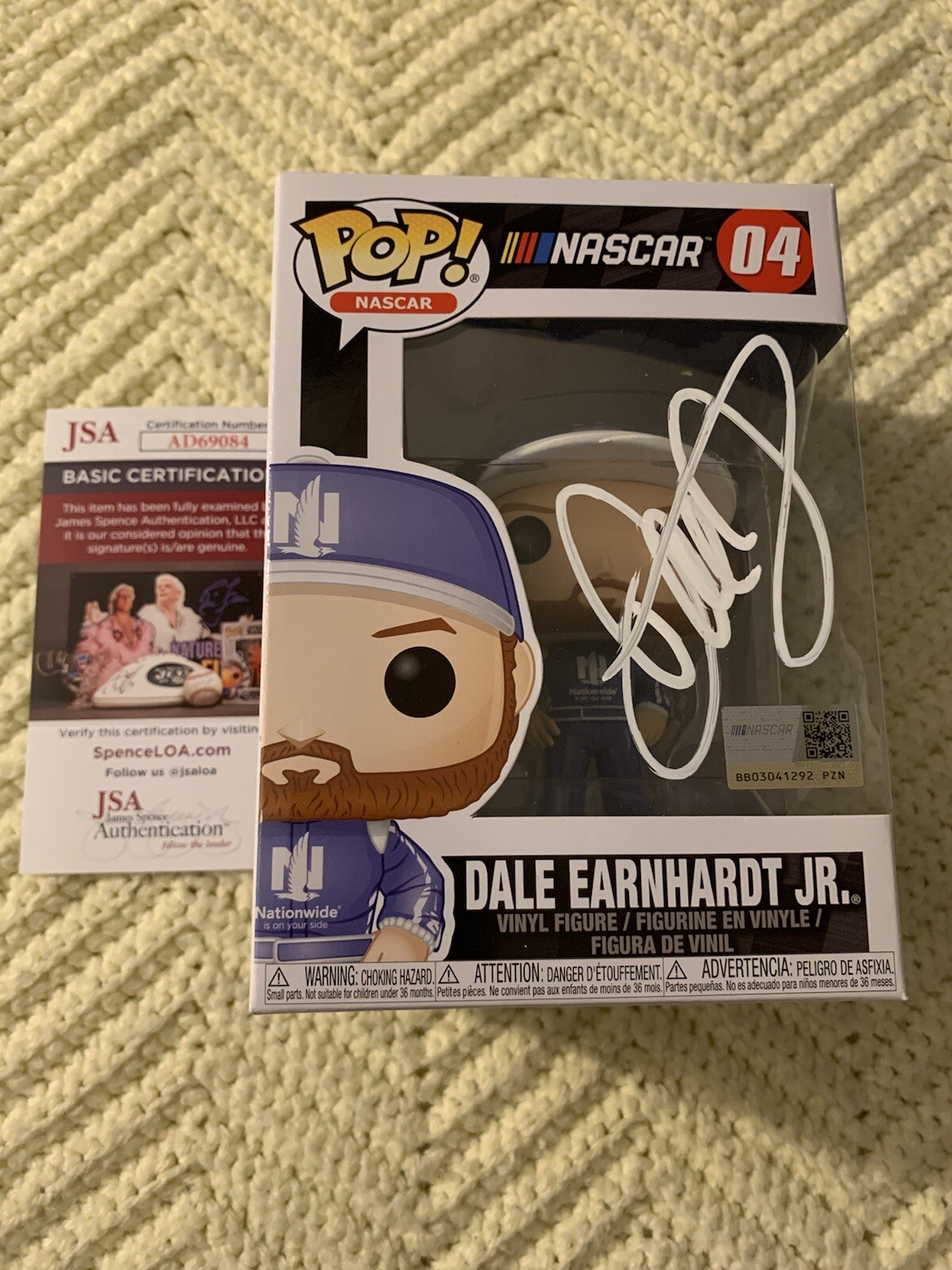 Dale Earnhardt Jr Signed Funko Pop 04 JSA Authentication COA Nascar Nationwide
