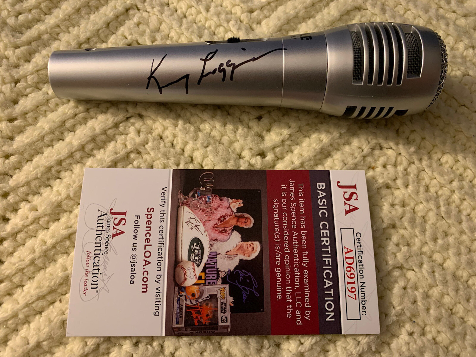 Kenny Loggins Signed Mic Microphone JSA Authentication COA Autographed
