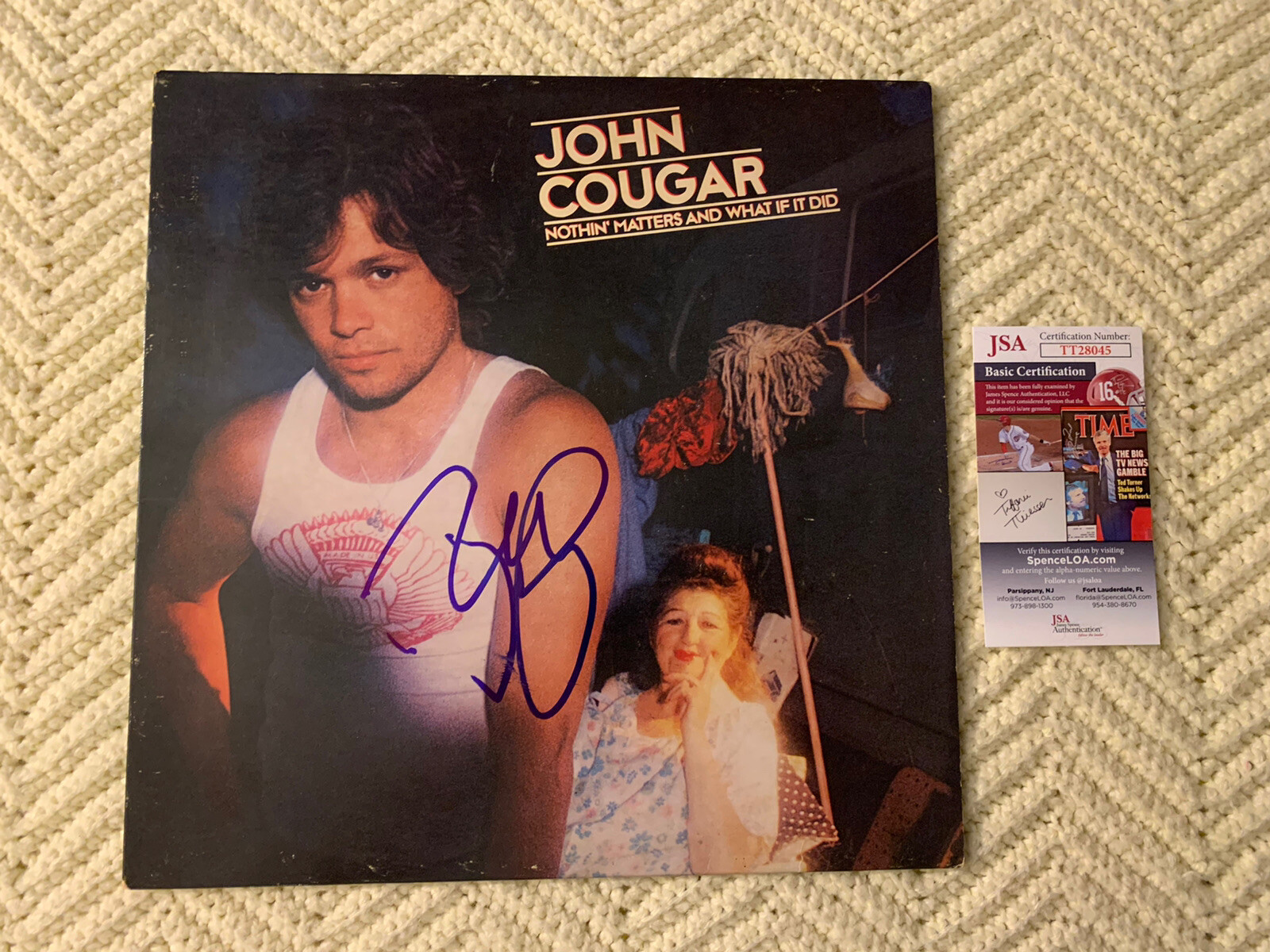 John Mellencamp SIGNED Nothin Matters & Vinyl Record ALBUM JSA Authenticated COA
