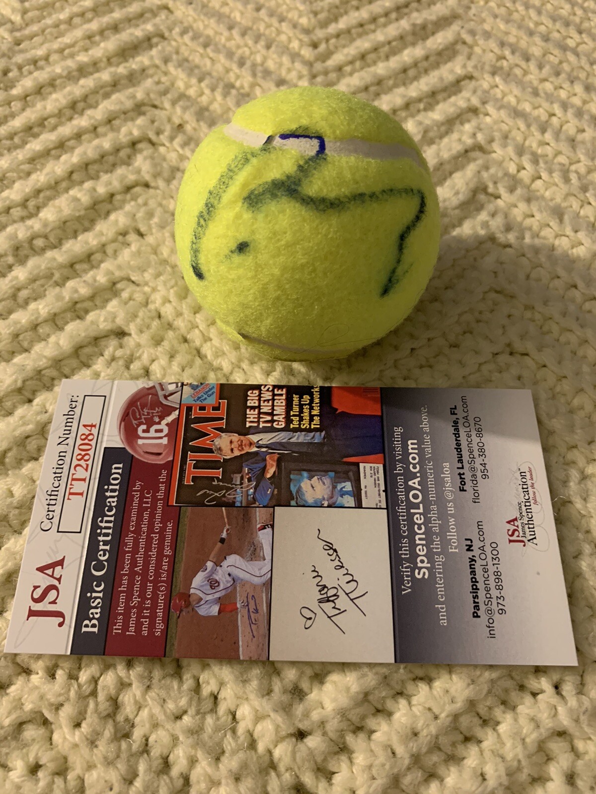Andy Murray Signed Tennis Ball Autographed JSA Authentication COA
