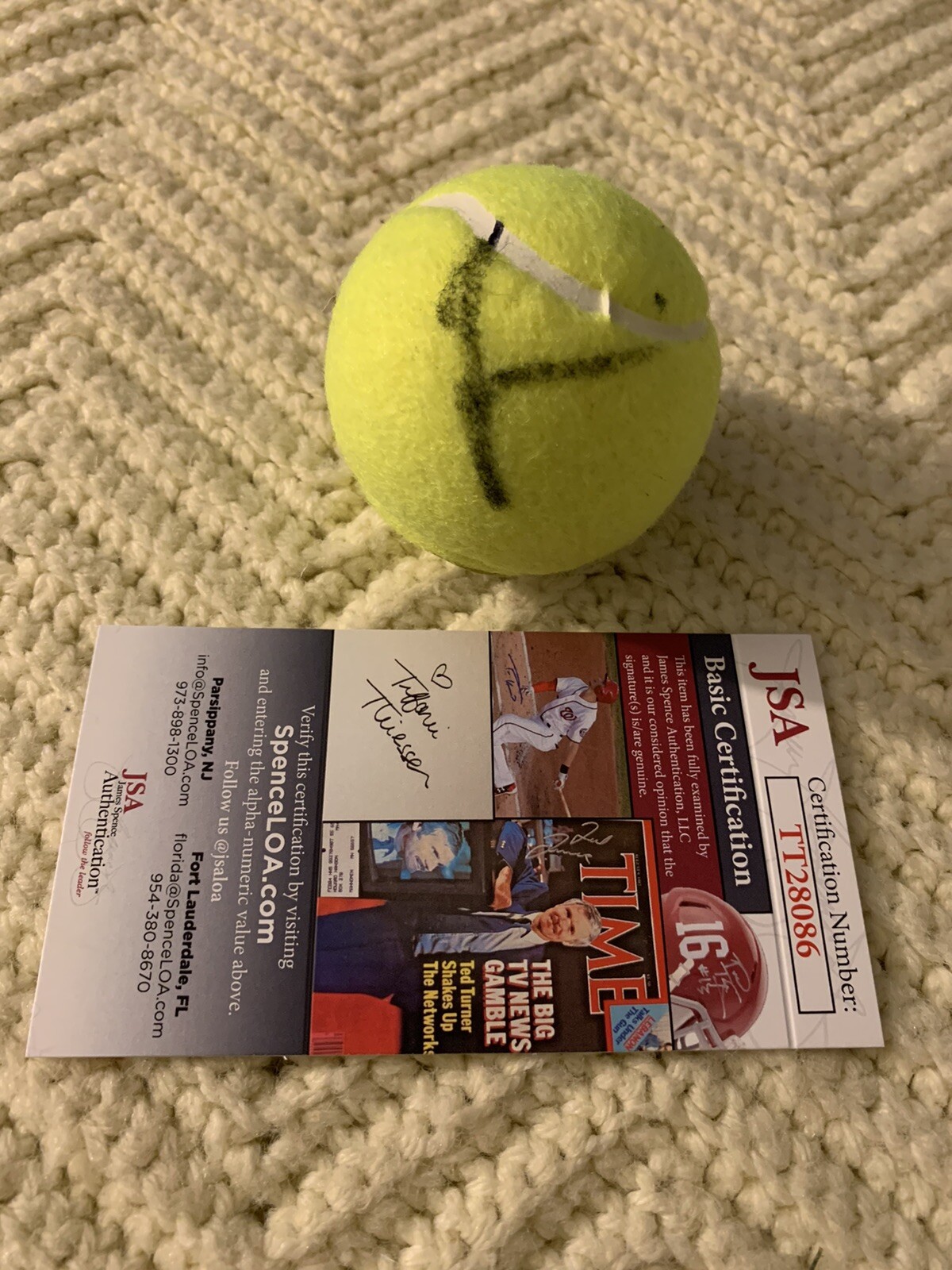 Naomi Osaka Signed Tennis Ball Autographed JSA Authentication COA
