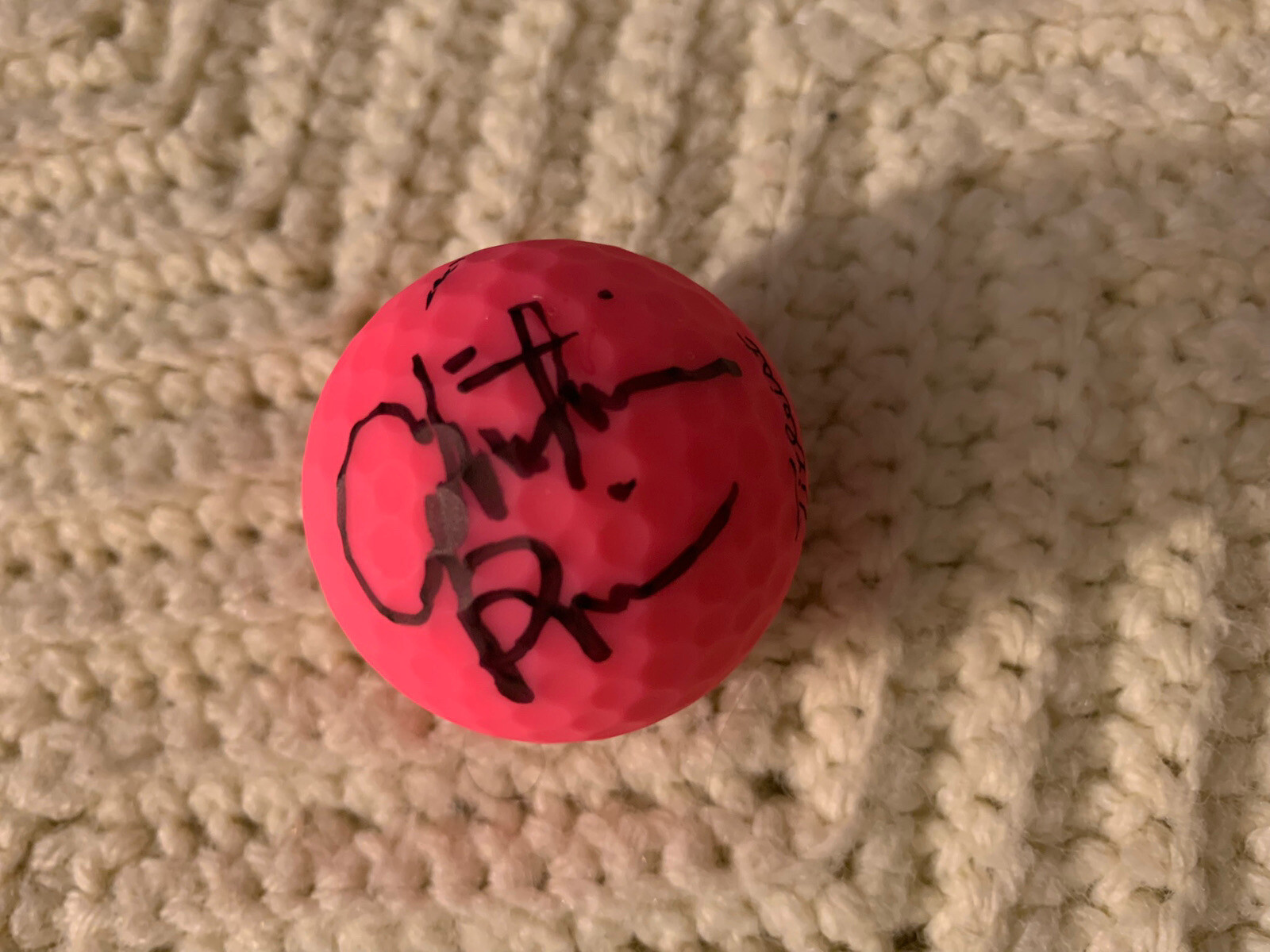 Christina Kim Signed Pink Golf Ball Autographed Breast Cancer Awareness LPGA
