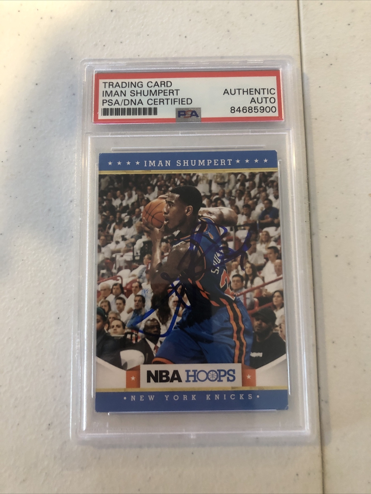 IMAN SHUMPERT SIGNED AUTOGRAPH TRADING CARD PSA/ DNA COA 2012 PANINI NBA HOOPS