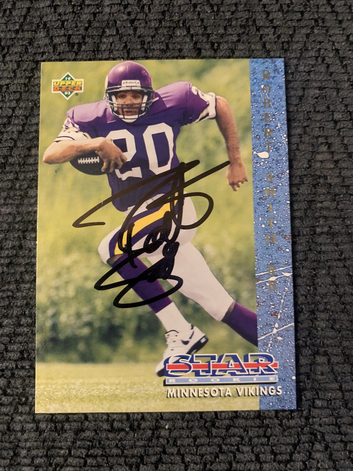 Robert Smith Signed Trading Card Autographed Football 1993 Upper Deck Rookie RC
