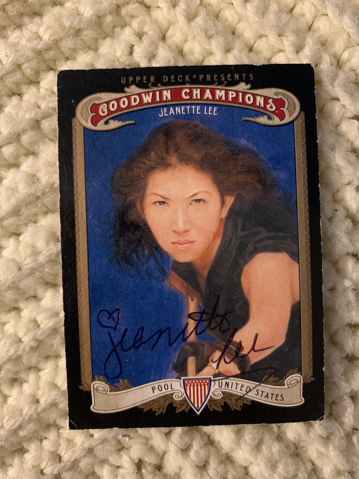 Jeanette Lee signed Trading Card Autographed Goodwin Champions
