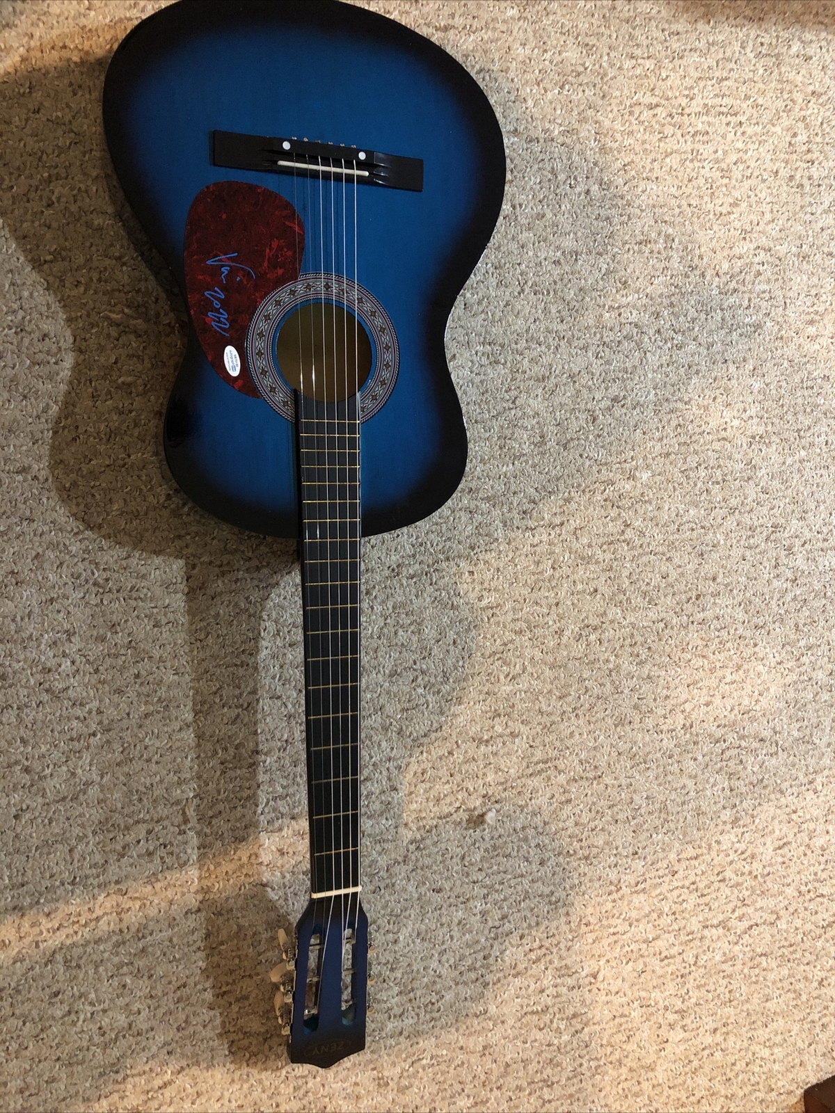 VINNIE DOMBROSKI SPONGE SIGNED AUTOGRAPH 38” ACOUSTIC GUITAR ACOA