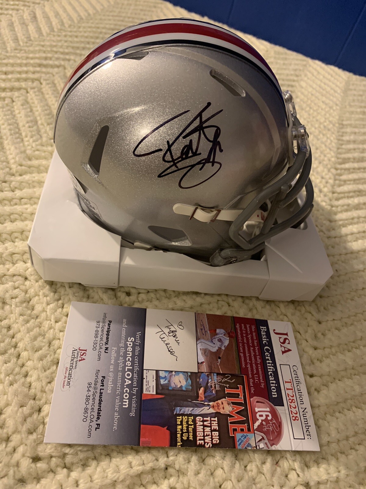 Robert Smith Signed Mini Helmet Ohio State Buckeyes JSA Authentication COA
