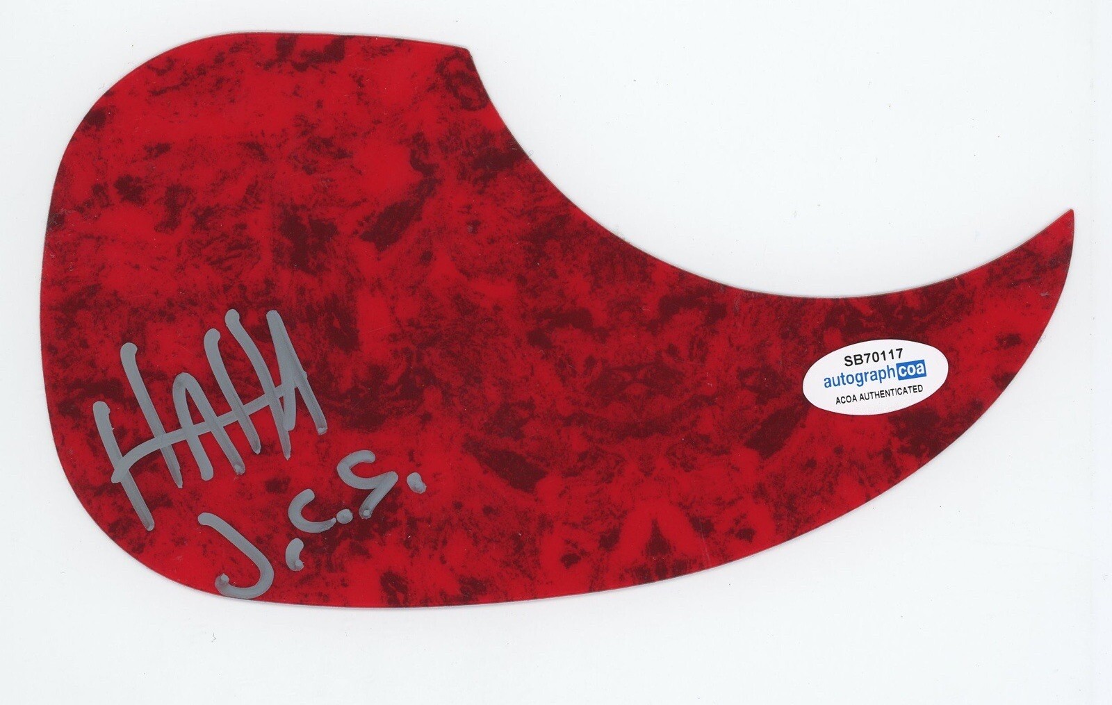 JIMI HAHA JIMMIES CHICKEN SHACK SIGNED AUTOGRAPH ACOUSTIC GUITAR PICKGUARD ACOA