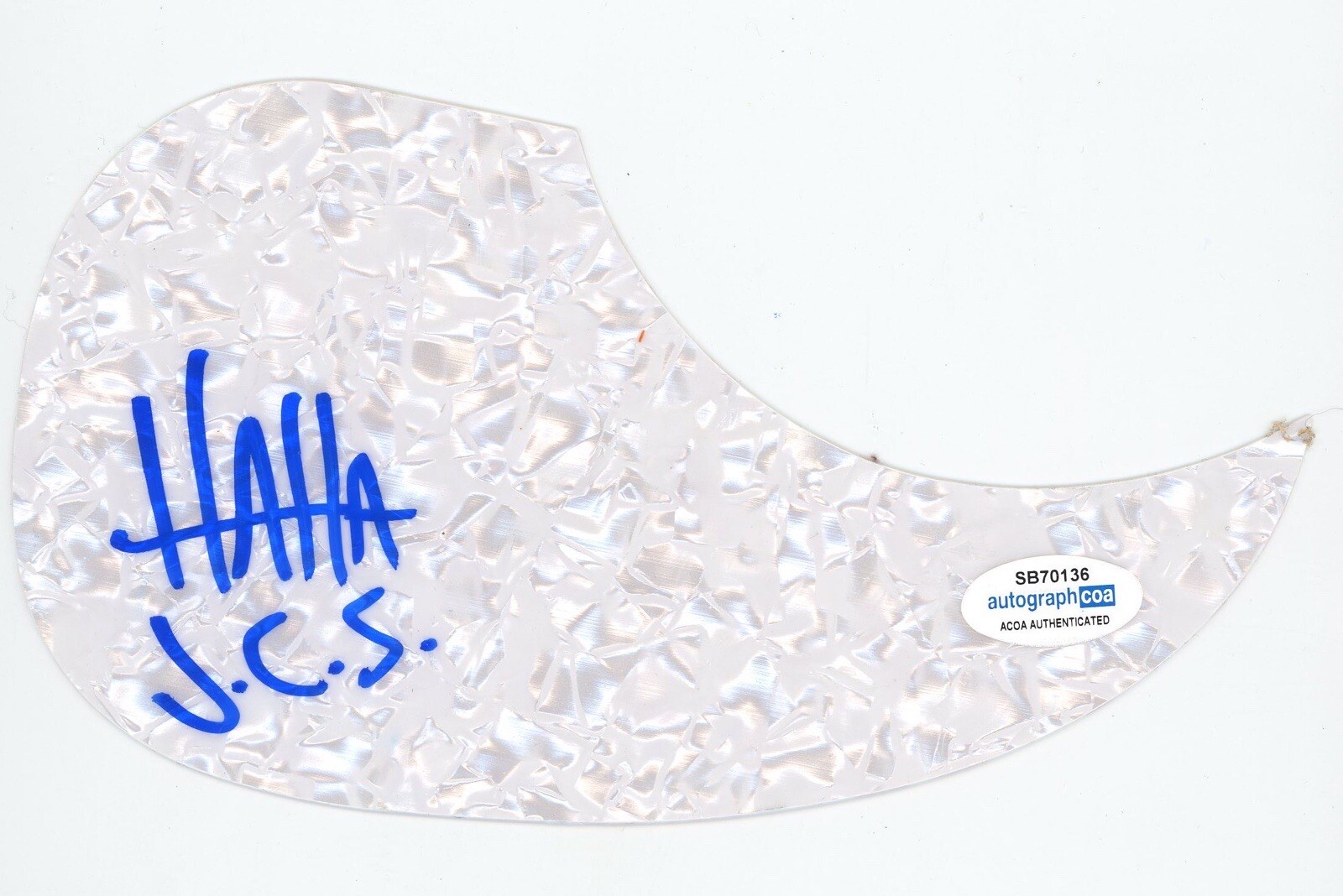 JIMI HAHA JIMMIES CHICKEN SHACK SIGNED AUTOGRAPH ACOUSTIC GUITAR PICKGUARD ACOA