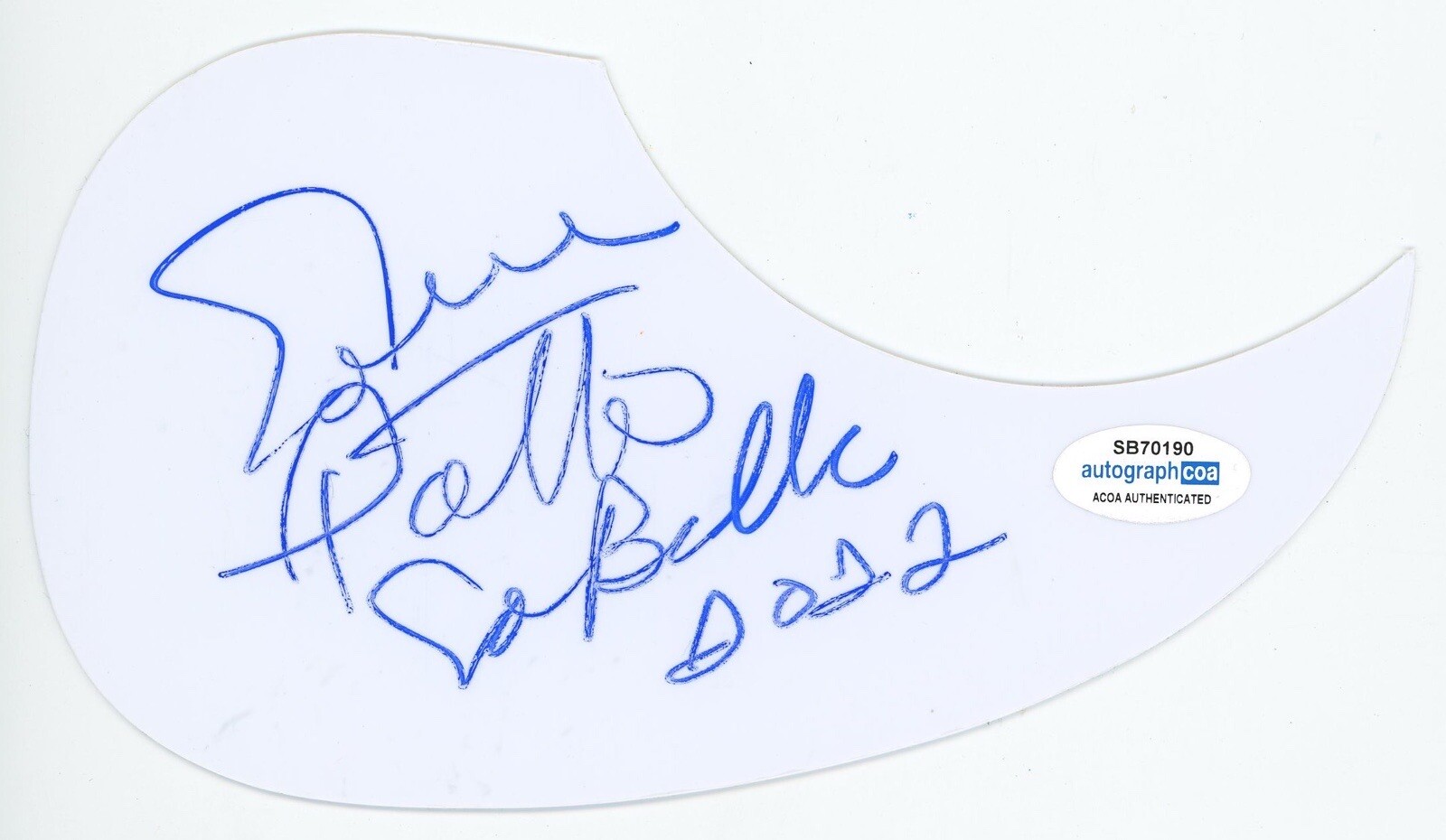 PATTI LABELLE SIGNED AUTOGRAPH ACOUSTIC GUITAR PICKGUARD ACOA LADY MARMALADE